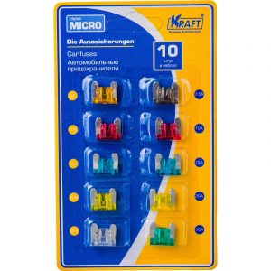 Набор предохранителей в блистере (MICRO 10 шт.) Без пинцета KRAFT KT870023
