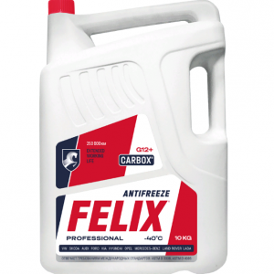 Антифриз Felix CARBOX G12+ готовый -40C красный 10 кг 430206020